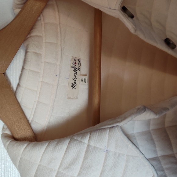 Madewell Quilted Shacket in Antique Cream NWOT - Picture 8 of 9